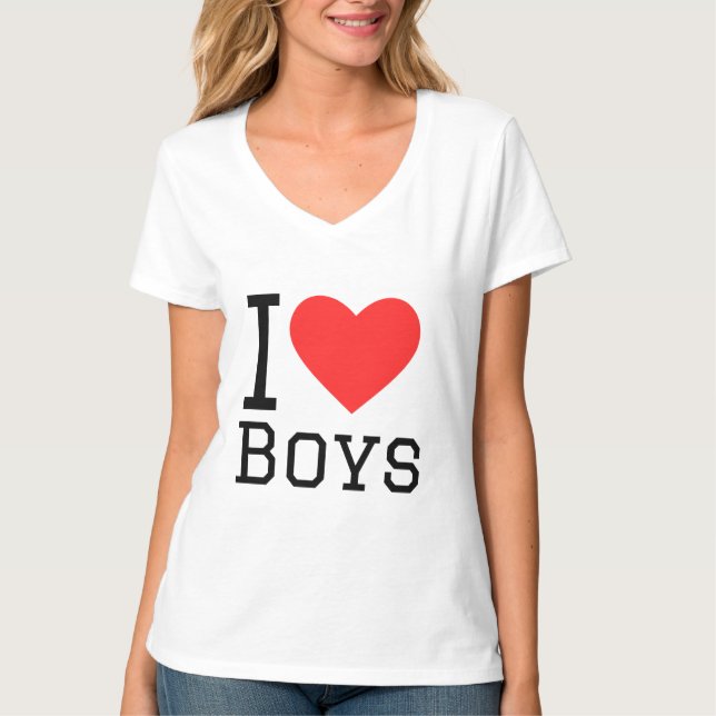 I Liebe Jungs T-Shirt (Vorderseite)