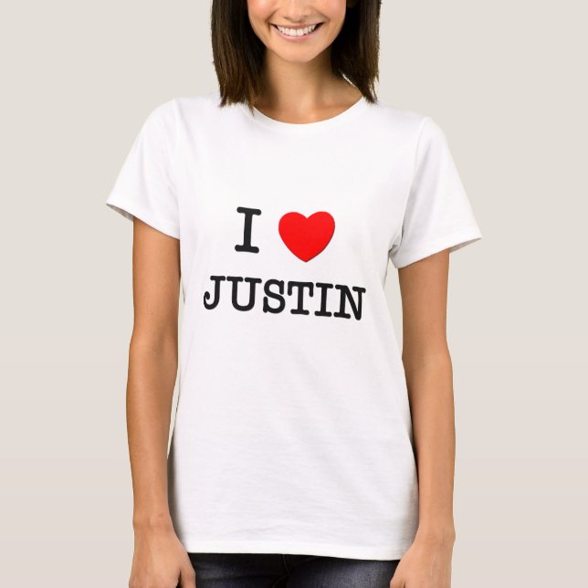 I Liebe Justin T-Shirt (Vorderseite)