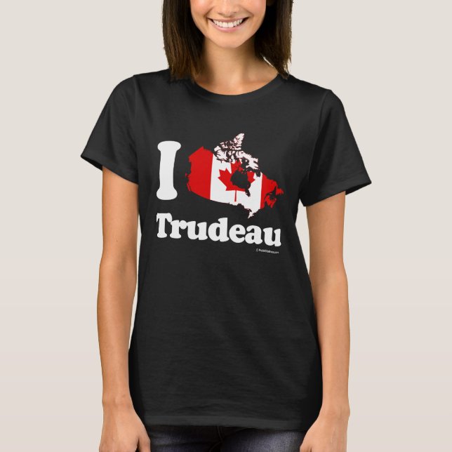 I Liebe Justin Trudeau T-Shirt (Vorderseite)