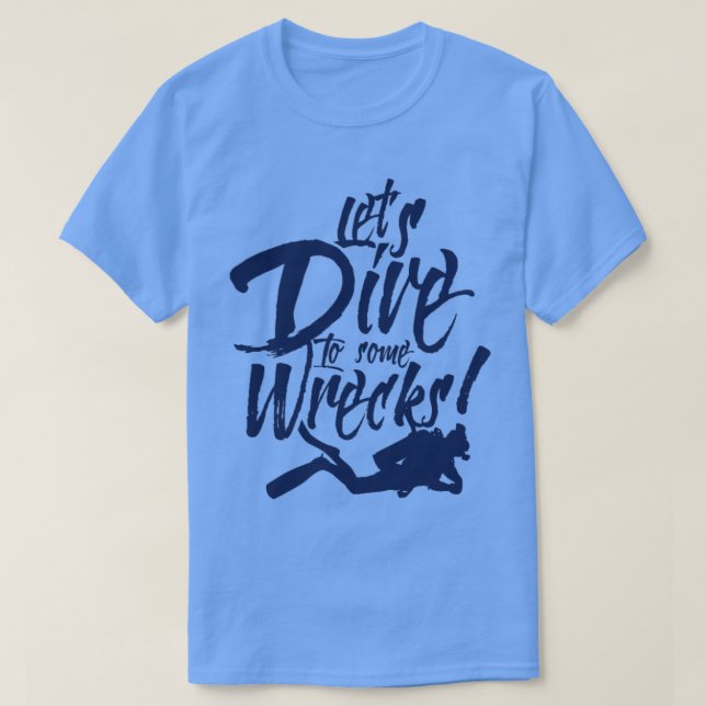 I Liebe K9 Tauchgang Wrack Tauchen T-Shirt (Design vorne)