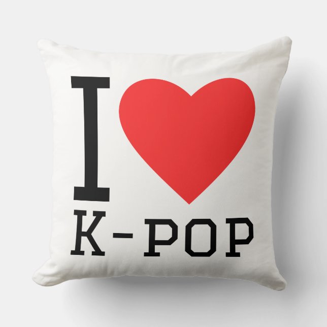I Liebe k-Pop Kissen (Vorderseite)
