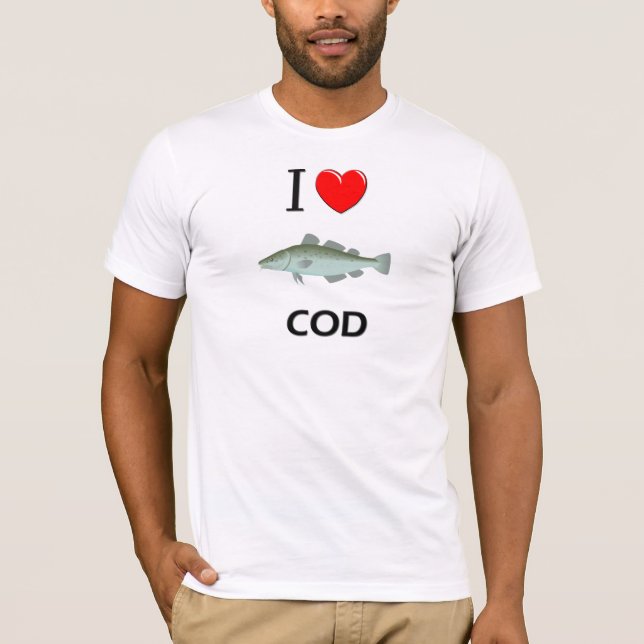I Liebe-Kabeljau T-Shirt (Vorderseite)