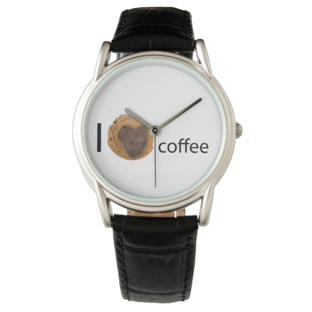 I Liebe Kaffee Armbanduhr (Vorderseite)