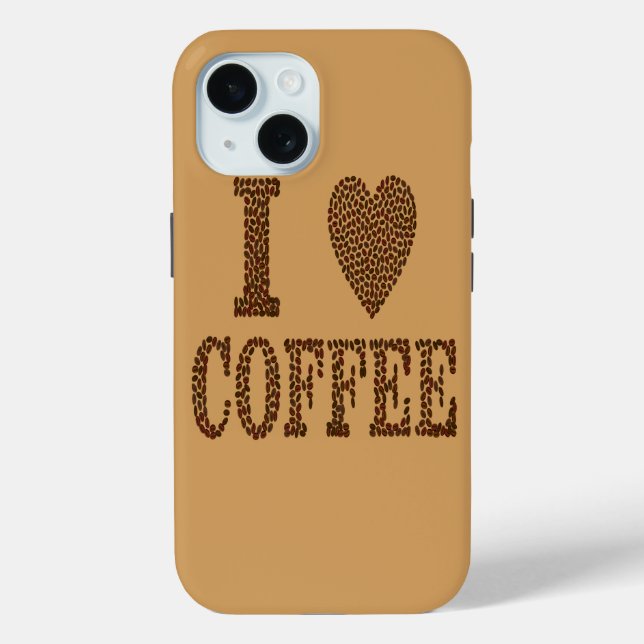 I Liebe Kaffee Case-Mate iPhone Hülle (Rückseite)