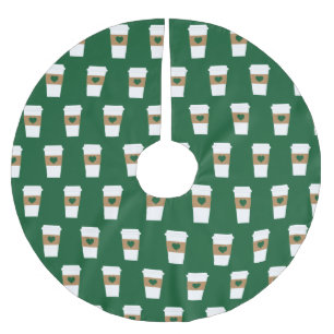 I Liebe Kaffee erhältlich Kaffee Cup Polyester Weihnachtsbaumdecke