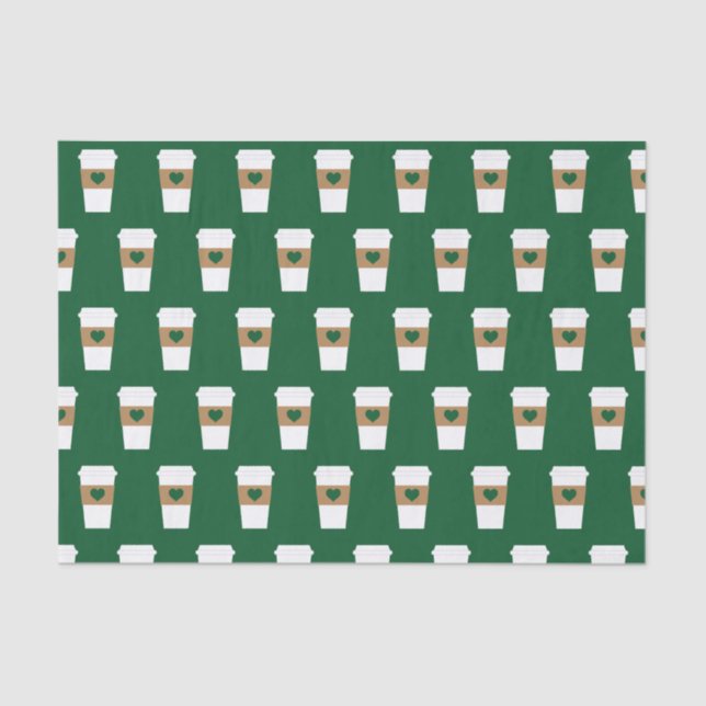 I Liebe Kaffee erhältlich Kaffee Cup Seidenpapier (Vorderseite)