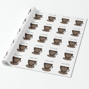 I Liebe Kaffee Geschenkpapier
