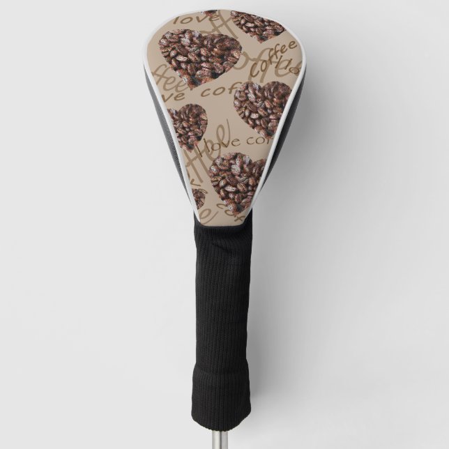 I Liebe Kaffee Golf Headcover (Vorderseite)