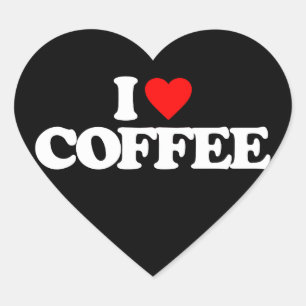 I LIEBE-KAFFEE Herz-Aufkleber