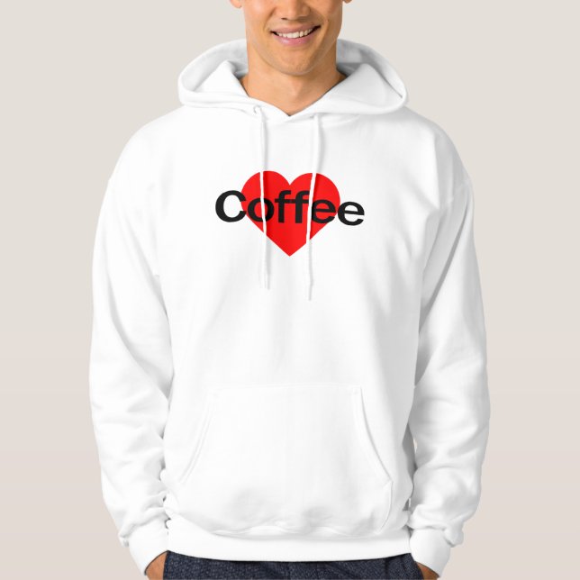 I Liebe Kaffee Hoodie (Vorderseite)
