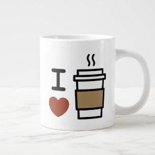 I Liebe Kaffee Jumbo-Tasse