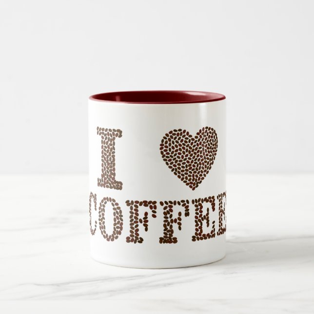 I Liebe Kaffee Kaffee Tasse (Mittel)