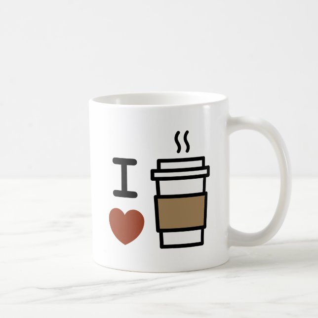 I Liebe Kaffee Kaffeetasse (Rechts)