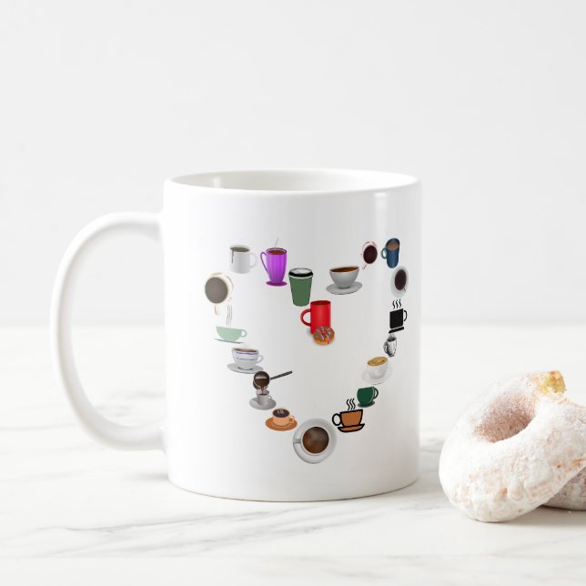 I Liebe Kaffee Kaffeetasse (Mit Donut)