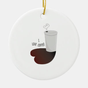 I Liebe-Kaffee Keramikornament