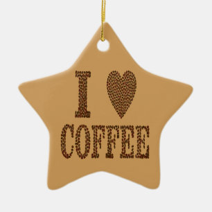 I Liebe Kaffee Keramikornament