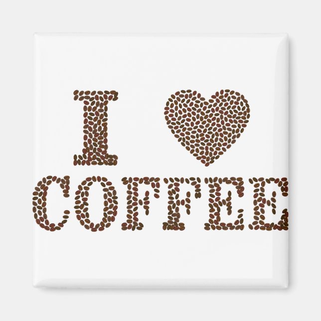 I Liebe Kaffee Magnet (Vorne)