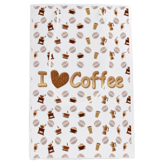 I Liebe Kaffee Mittlere Geschenktüte