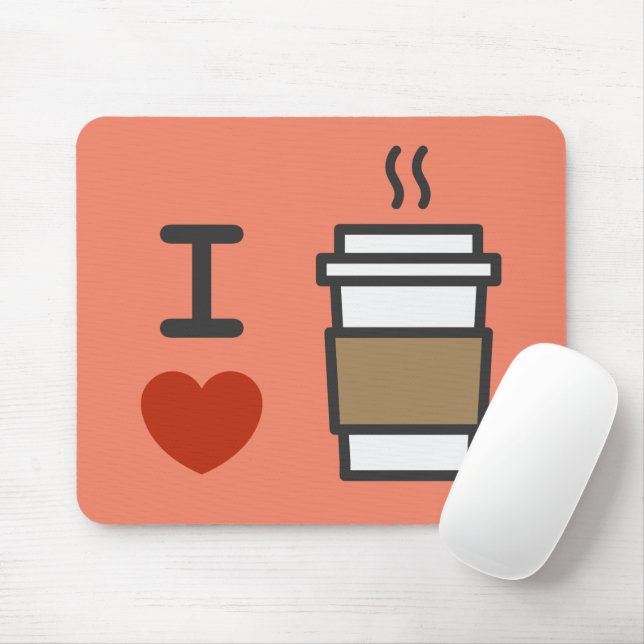 I Liebe Kaffee Mousepad (Mit Mouse)