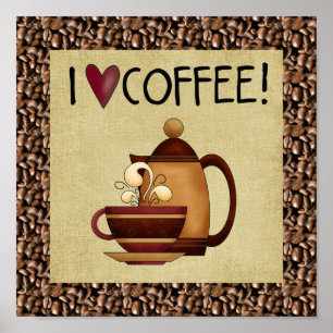 I Liebe Kaffee Poster