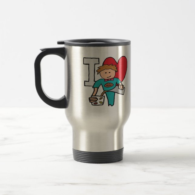 I Liebe Kaffee Reisebecher (Links)
