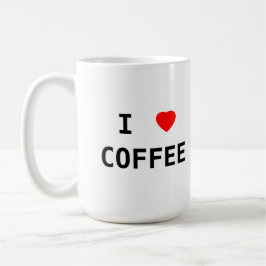 I Liebe Kaffee Rotes Herz Text Kaffee Fan Geschenk Kaffeetasse