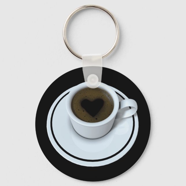 I LIEBE Kaffee Schlüsselanhänger (Vorderseite)