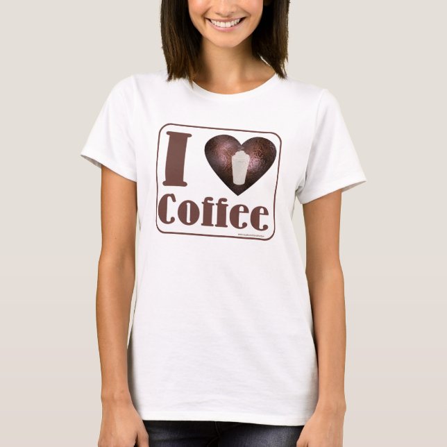 I Liebe Kaffee T - Shirt (Vorderseite)