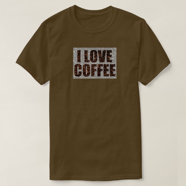 I Liebe-Kaffee T-Shirt (Design vorne)