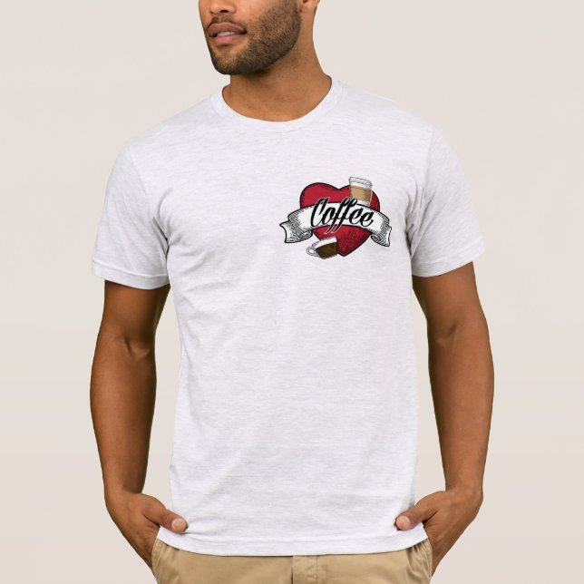 I Liebe Kaffee T-Shirt (Vorderseite)