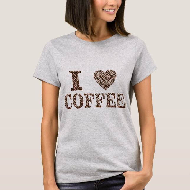 I Liebe Kaffee T - Shirt (Vorderseite)