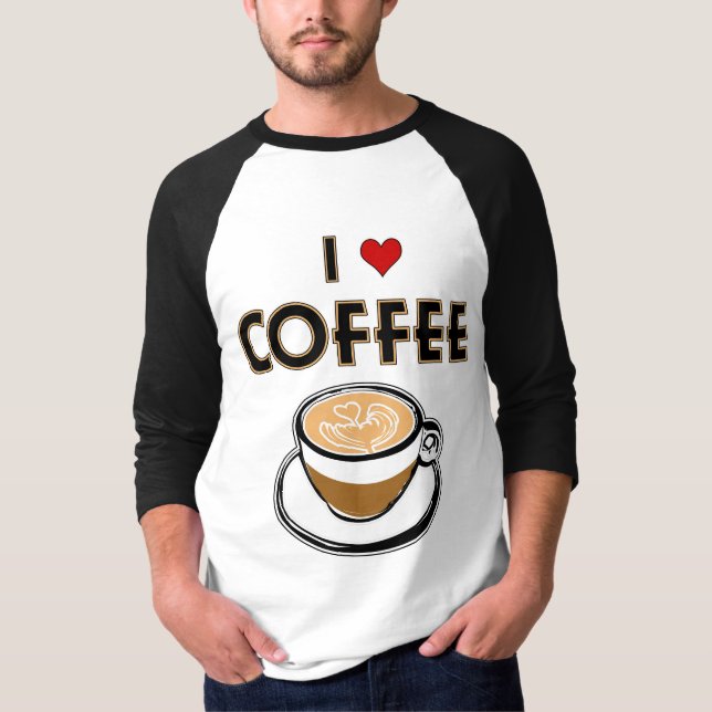 I Liebe Kaffee T-Shirt (Vorderseite)