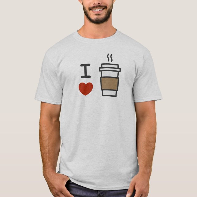 I Liebe Kaffee T-Shirt (Vorderseite)