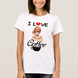 i Liebe Kaffee T - Shirt Design