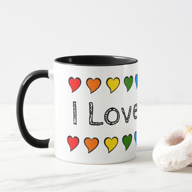 I Liebe Kaffee Tasse (Mit Donut)