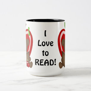 I Liebe, Kaffee-Tasse zu lesen Zweifarbige Tasse