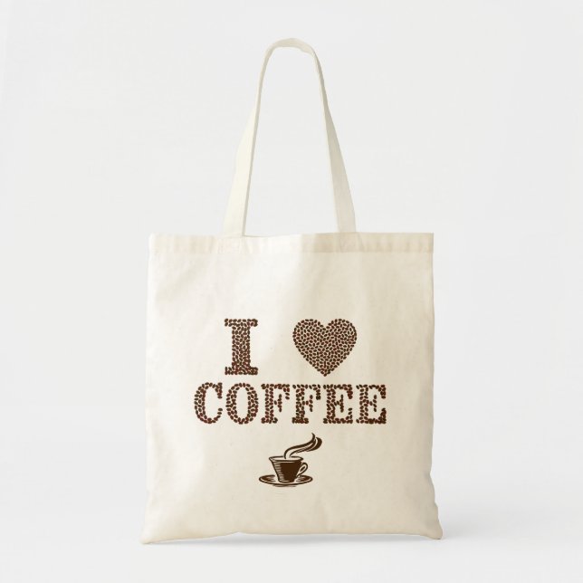 I Liebe Kaffee Tot Bag Tragetasche (Vorne)