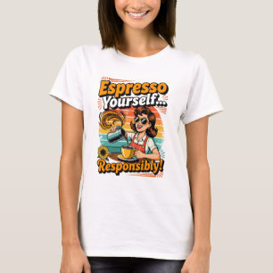 I Liebe Kaffee und Kanonen T-Shirt