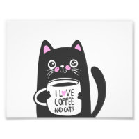 I Liebe Kaffee und Katzen - Wählen Sie die Hinterg