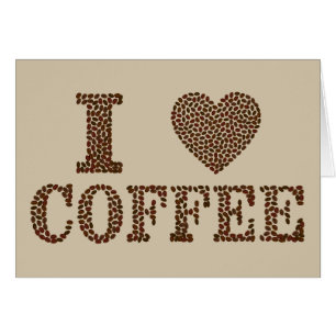I Liebe Kaffeekarte