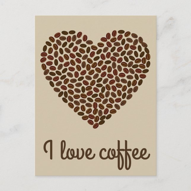 I Liebe Kaffeekarte Postkarte (Vorderseite)