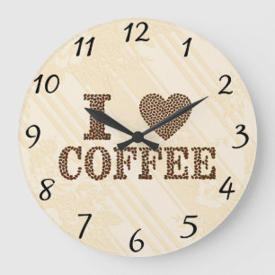 I Liebe Kaffeemauer Uhr