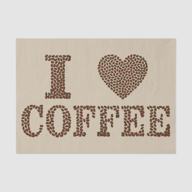 I Liebe Kaffeepapiere Seidenpapier (Vorderseite)