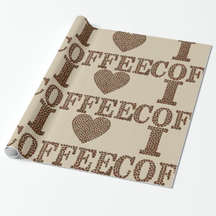 I Liebe Kaffeeverpackungspapier Geschenkpapier