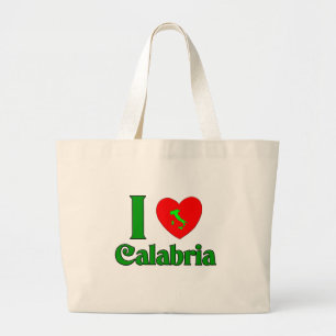 I Liebe Kalabrien Italien Jumbo Stoffbeutel