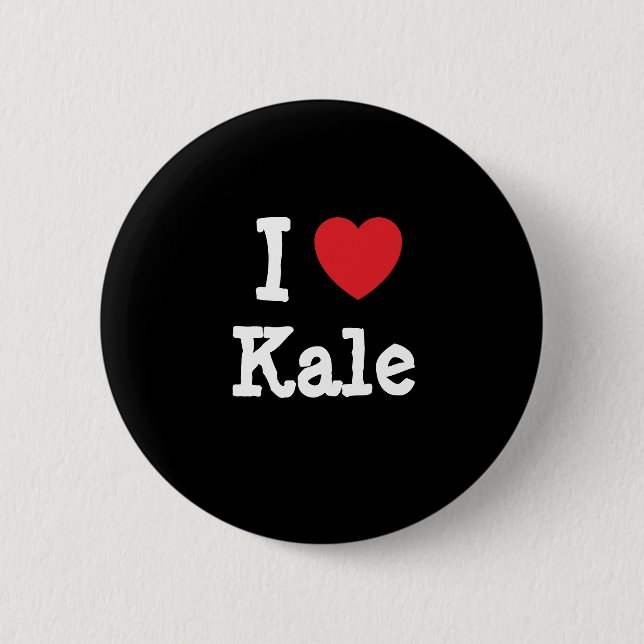 I Liebe Kale T - Shirt Button (Vorderseite)