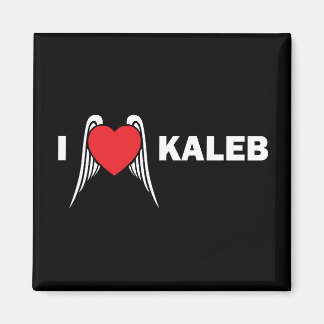 I Liebe Kaleb Square Magnet (Vorne)