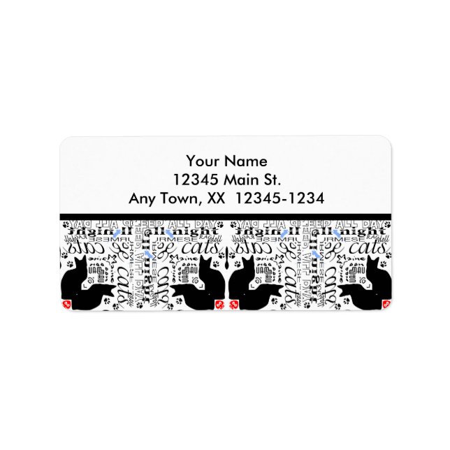 I Liebe Kaleidoskop Adressaufkleber (Vorne)