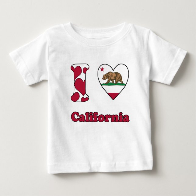 I Liebe Kalifornien Baby T-shirt (Vorderseite)