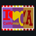 I Liebe Kalifornien - Pop Art Poster<br><div class="desc">I Liebe Kalifornien - Pop Art</div>